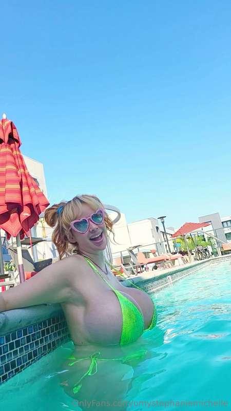 Spent the day at the pool with Daddy and friends! All day I ..
