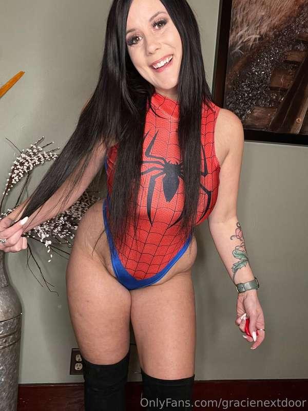 Watch out. You don’t want to get sprayed by my web… I may ha..