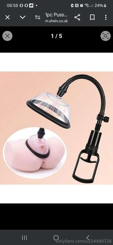Oh baby can't wait to use this in the week sometime. Pump my..