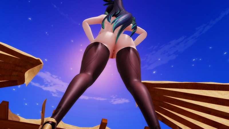 【MMD Shorts】 Genshin Impact [Thicc] Xianyun - Automotive Extradimensional [Nude Version]