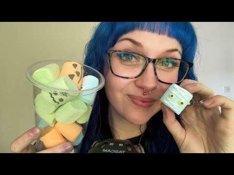 📣 EARLY ACCESS 📣 ASMR Eating HALLOWEEN Marshmallows [ADORABLE Mummy’s, Pumpkins & Frankensteins] 🎃