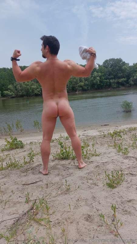 Not a nudist beach but who cares. Get out of water and make ..