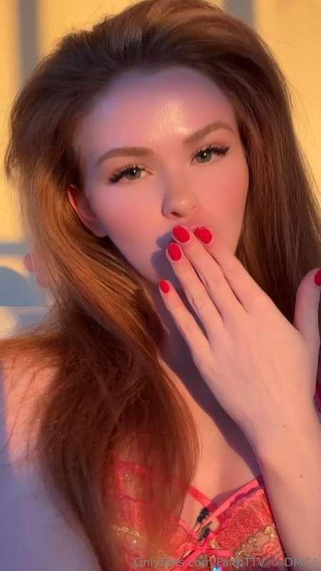 Here I am like this, blowing you a kiss. Or am I just appall..