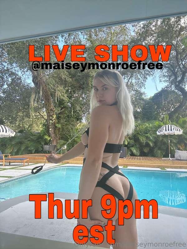 LIVE ⏺️ TOMORROW 9pm EST🤳SEE YOU THERE 💦