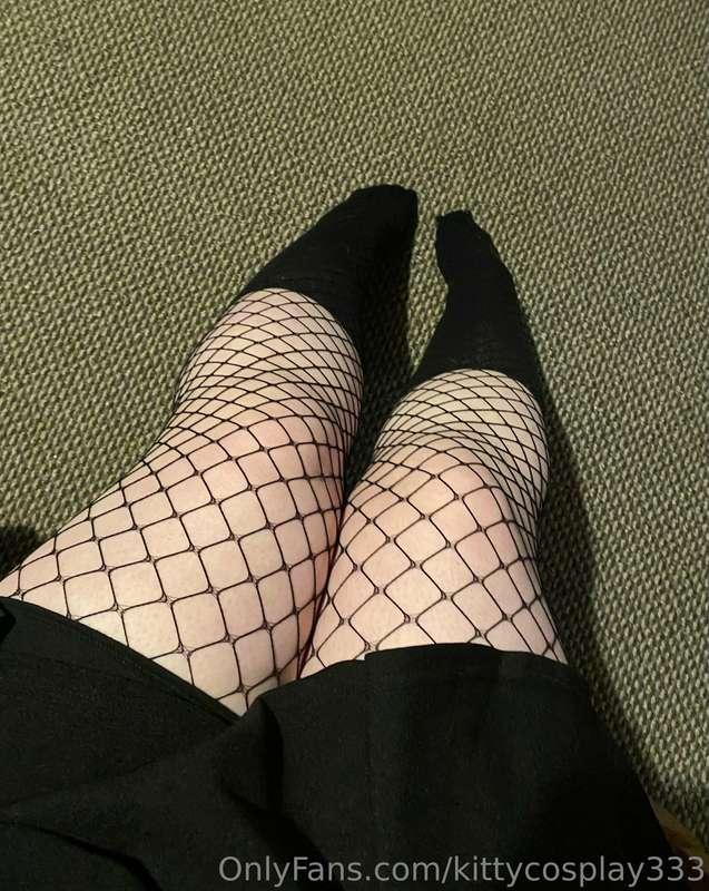 Fishnets and knee high socks anyone? 🥵