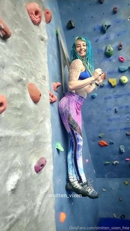 Yesterday I hung from a climbing wall while my friends laugh..