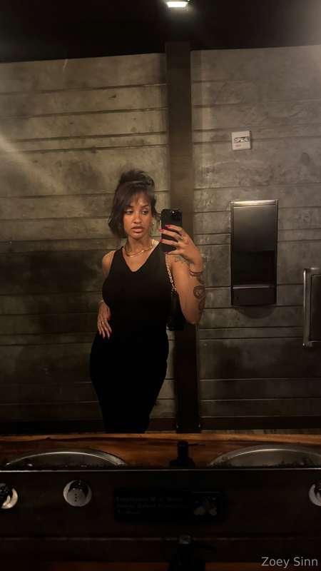 The bathroom said ‘no pics’… but my outfit said ‘watch me’ 🔥..