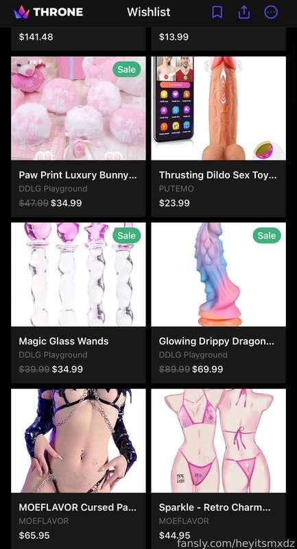 ever wanted to watch me use an outfit, dildo, vibrator, cosplay, etc. that you bought for me? check the Throne link in my bio! you can buy me all sorts of sweet gifts there, and i can think about you every time i use them hehe. with every gift purchased you will get pics or vids in return as a thank you💖 it is the season of giving😉 #wishlist #giftme #sugardaddy #findom #spoilme