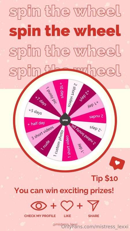 ***🍀Try your luck in this roulette!***

Send me $10 tip with..