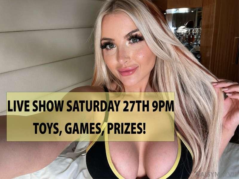 **DONT MISS MY LIVE SATURDAY @ 9PM!** Dm to get entry!