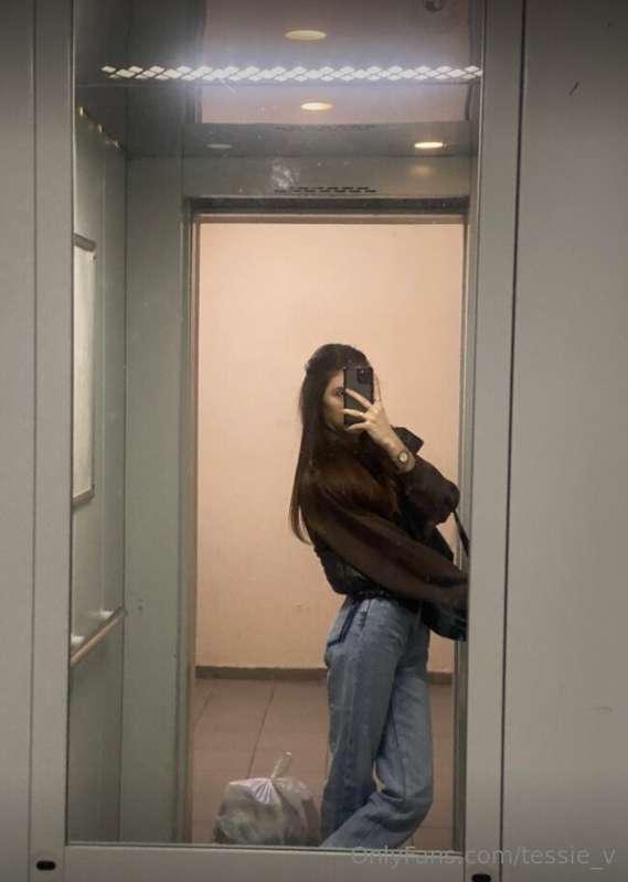 I take the elevator down to get rid of the junk that has acc..