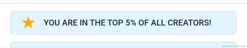 🥳 I'm pretty proud of myself for my VIP hitting top 5% on OF..