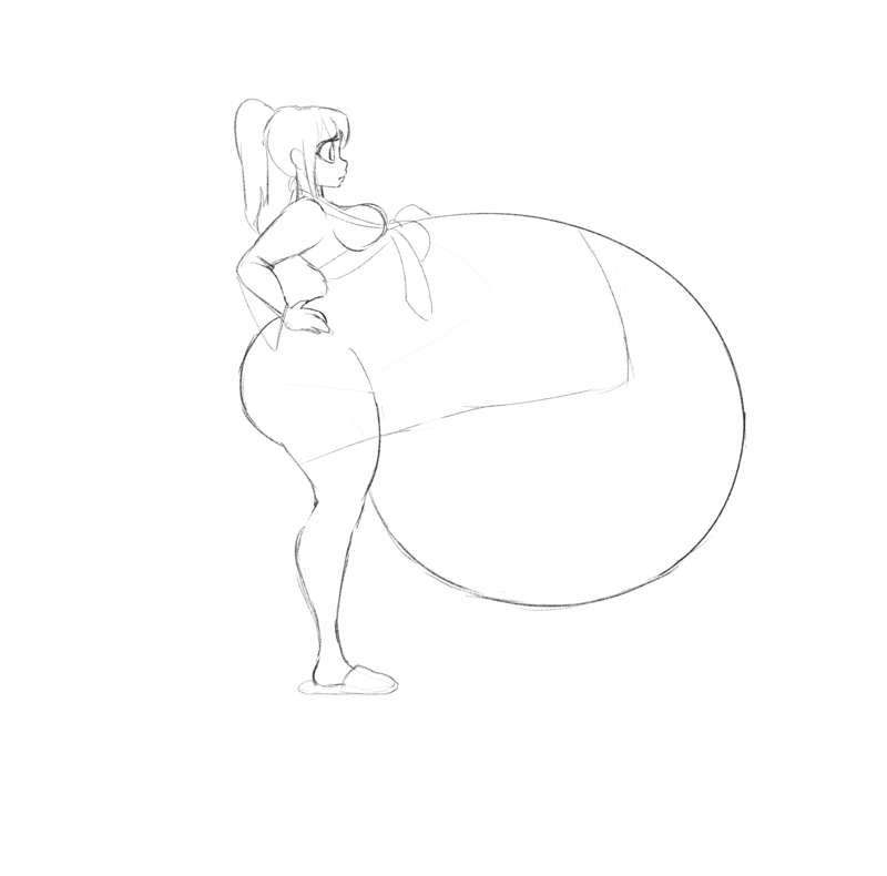 pregnant ponytail wip