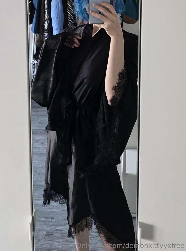 Return of the Black Robe Set ;PImplied nude, sexy morning ro..
