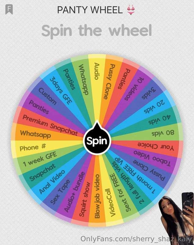 👙 PANTY WHEEL 👙Ever wanted a chance to win my panties,my pus..