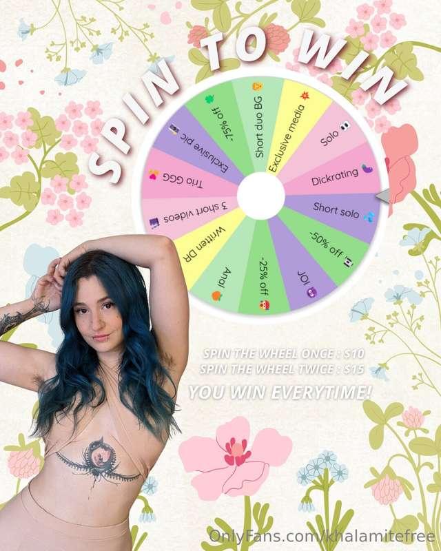 The spring wheel is here :3 Let's play together! Tip $10 for..