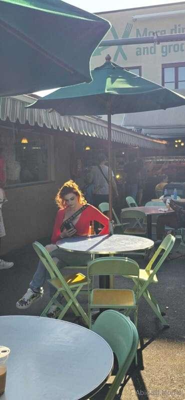 I didn't see you watching me from across the patio, are you ..