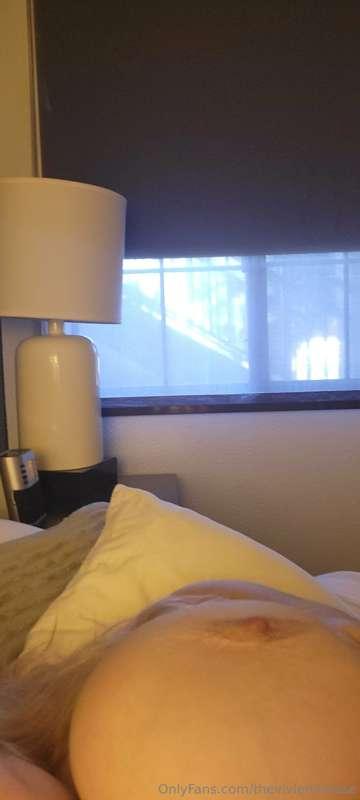 Here in my hotel in the big D. Think people can see in?