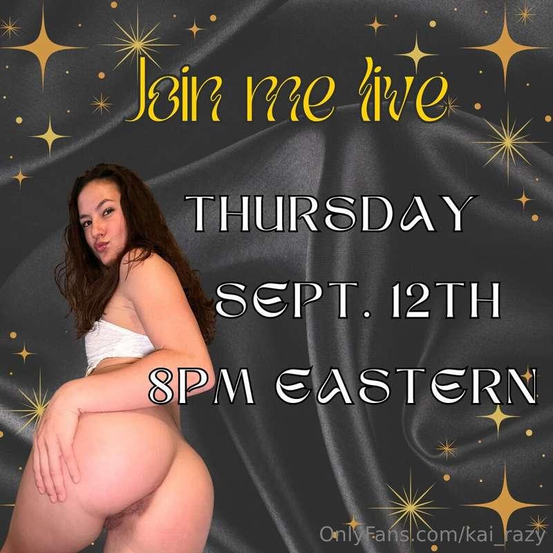 Today’s the Day - Cum Hang out with me tonight at 8pm! See y..