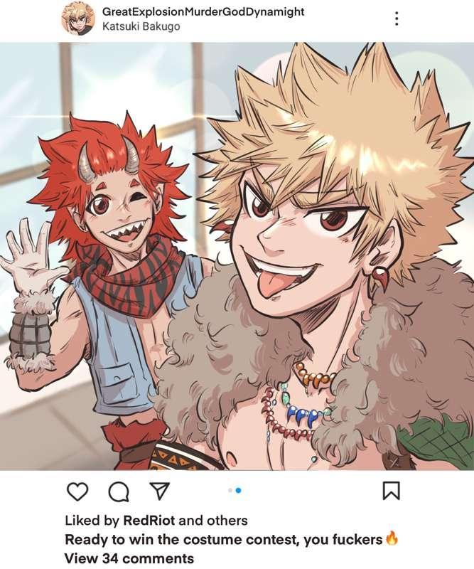  KiriBaku Cosplay selfie 