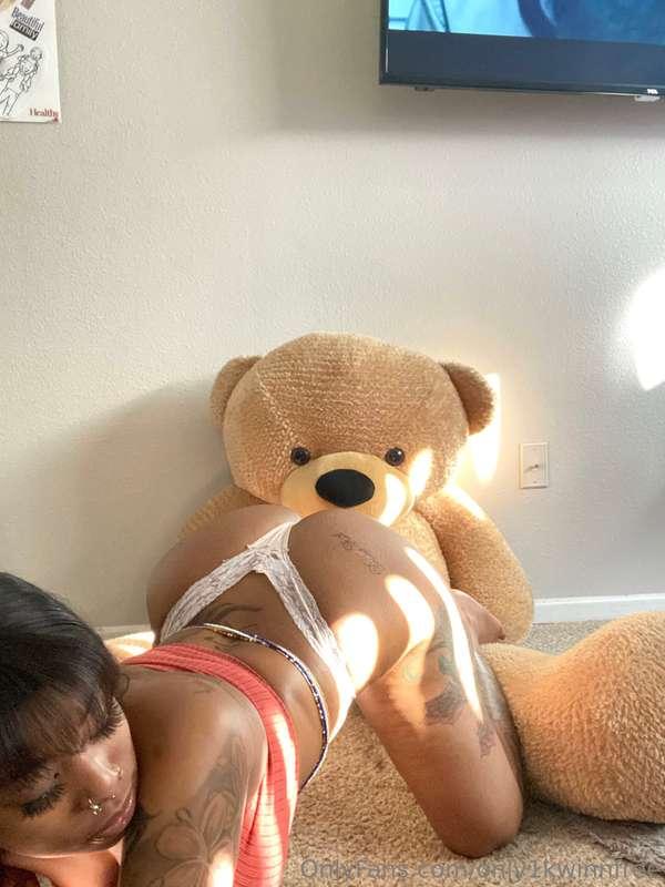 what you think my teddy was thinking back there ?