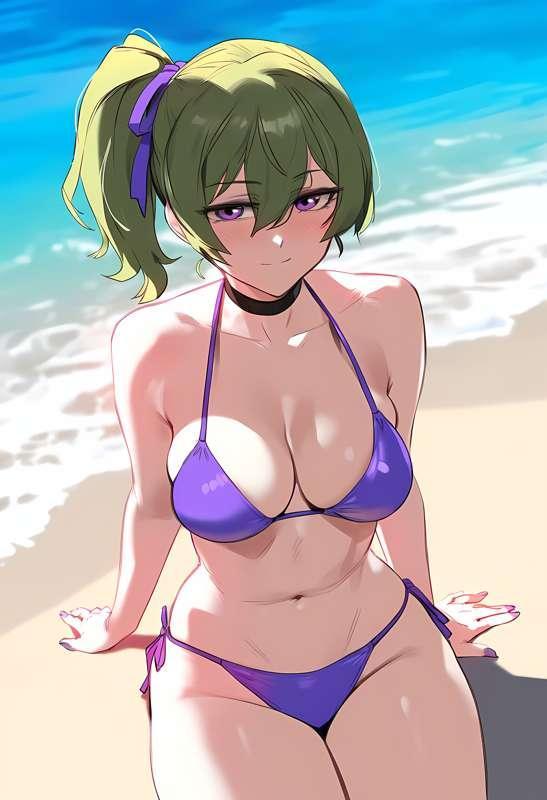 Ubel having fun on the beach