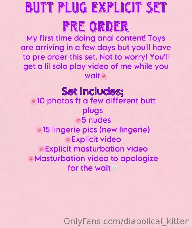 This set is more expensive because I haven't done anal conte..