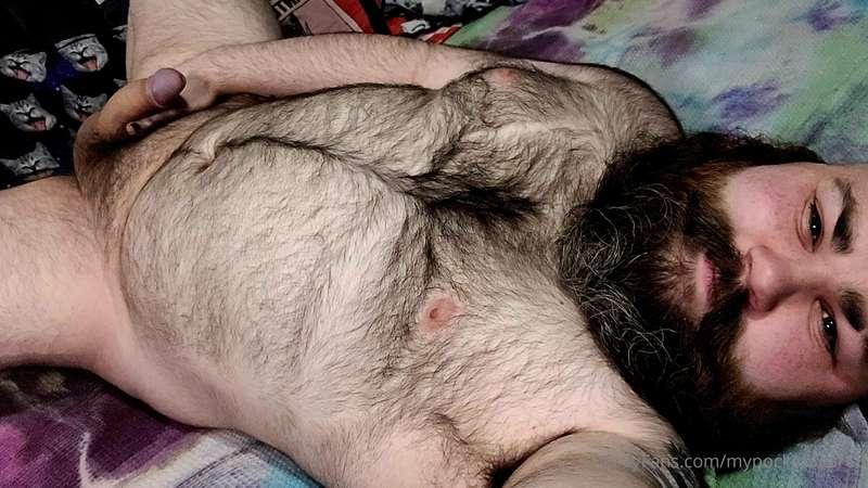Run your fingers through my chest hair and beard... feel the..