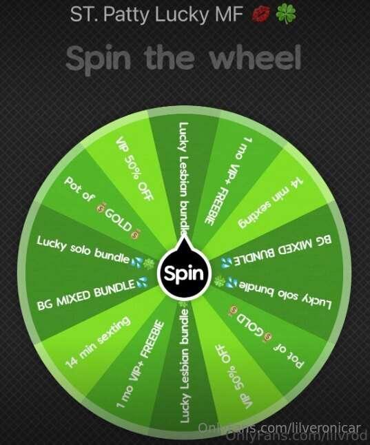 🍀Feeling lucky or just feeling horny? 🍀For $15, spin my whee..