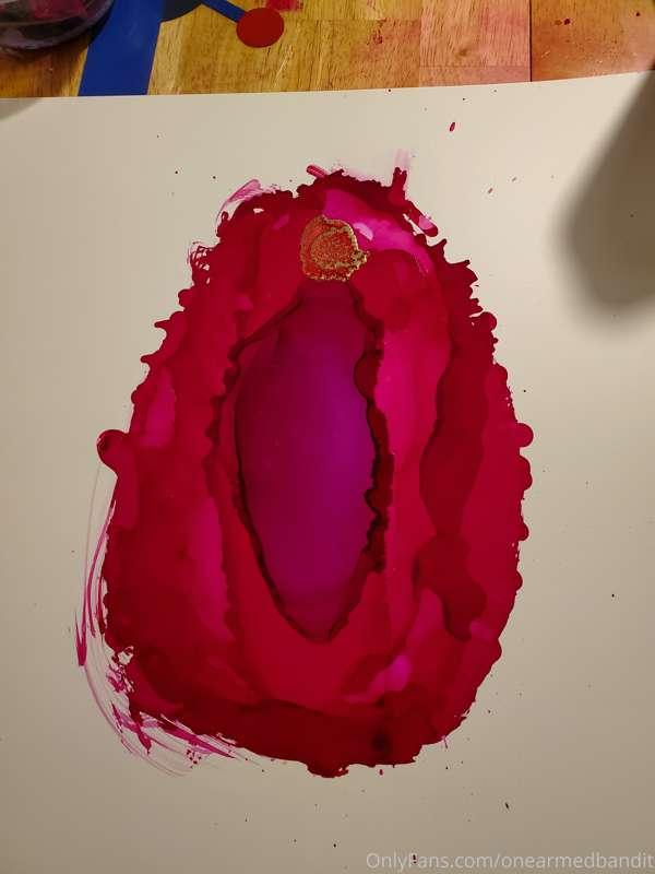 Vulva art! Medium was alcohol ink