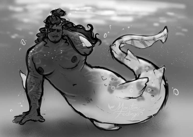 [Doodle] Wobbegong/Carpet Shark Merman