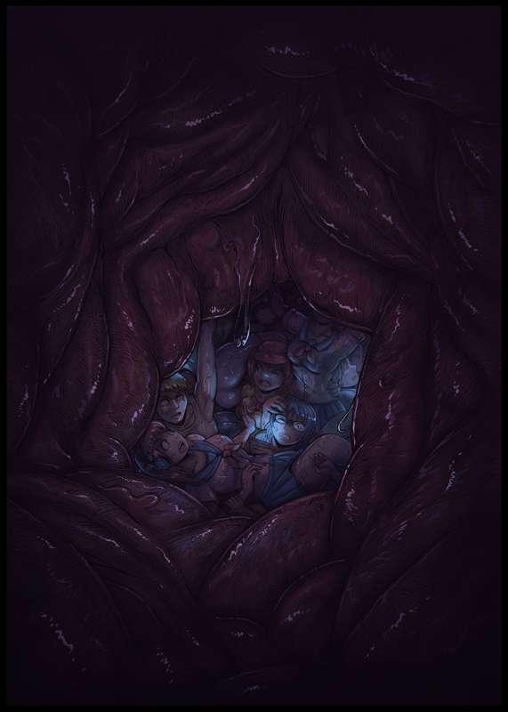 Damp dark cave