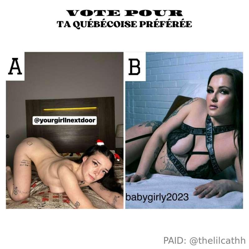 ***VOTE*** pour **TA QUÉBÉCOISE PRÉFÉRÉE** 💙

A: @yourgirlln..
