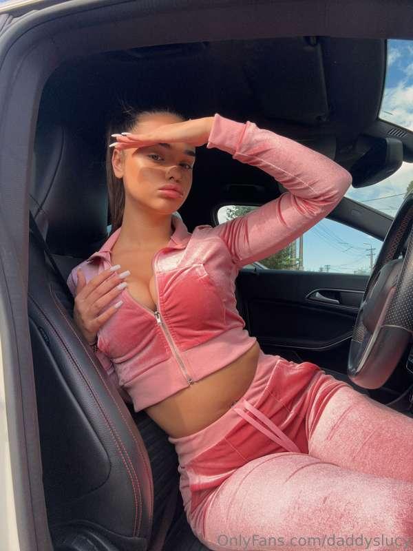 ## Today I wore my pink suit...what color do you think looks..