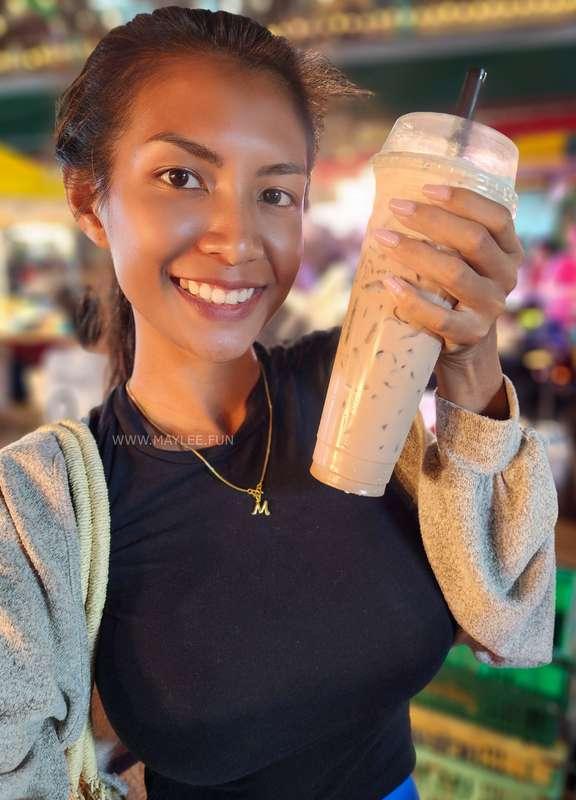 Have you tried to drink milk tea? or you want my juice inste..