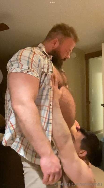 Staring at dad's bulge again..If he wants cock he's going to..