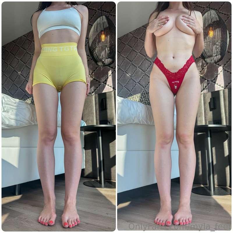 Left or right? 😏Find the full nude version here👇🏼@myla.feet 