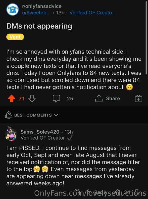 So I woke up to 22 unread messages going back months ago and..