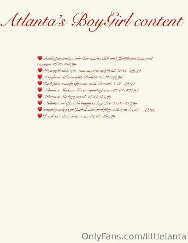 Brand new tiplists of ALL the content I have available in my..