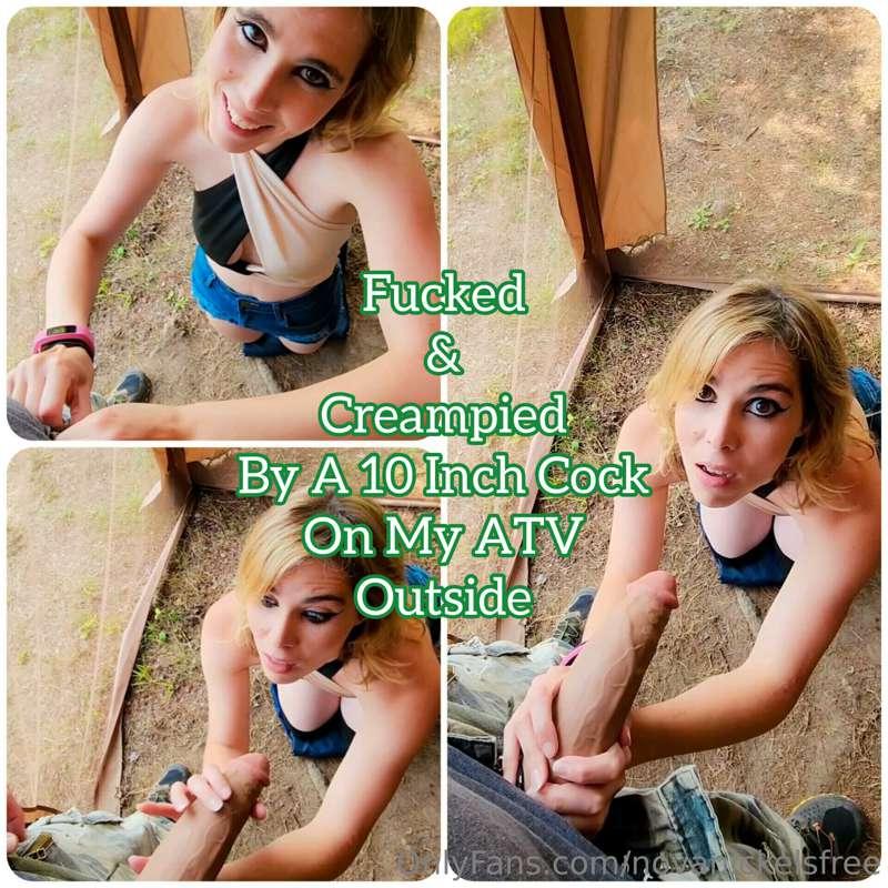 ***Fucked & Creampied by a 10 Inch Cock On My ATV Outside***..