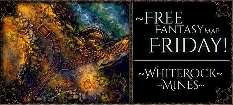 {Free Fantasy Map Friday: WhiteRock Mines!} 40x40