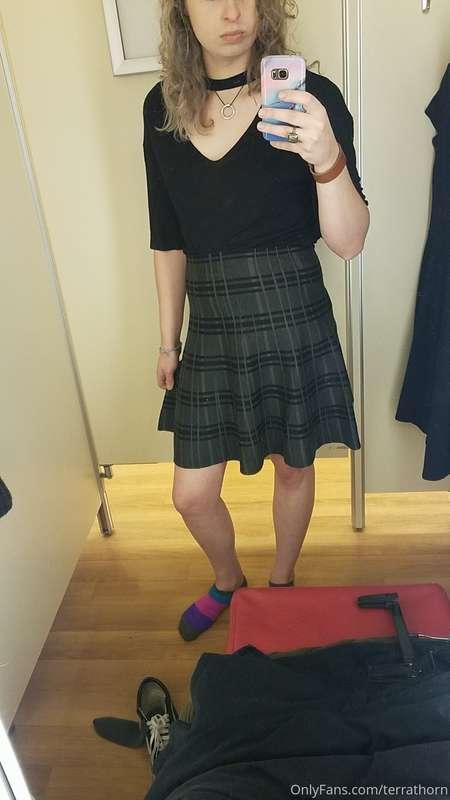 A few pics from the changing room during a wardrobe haul! Ca..