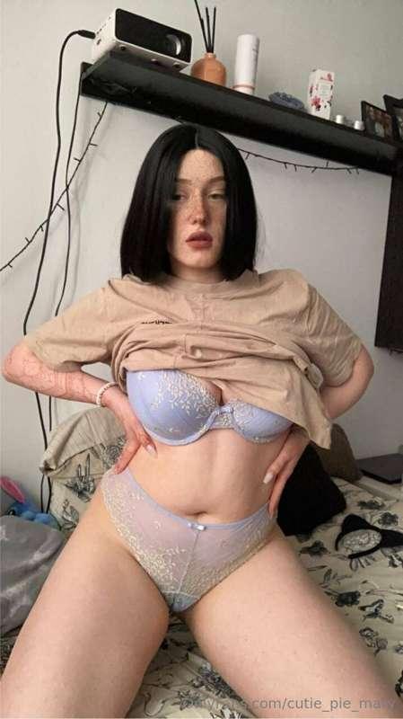 I love it when you run your tongue from my tits down to my b..