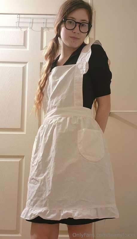 Let this adorable little maid clean you up and take care of ..