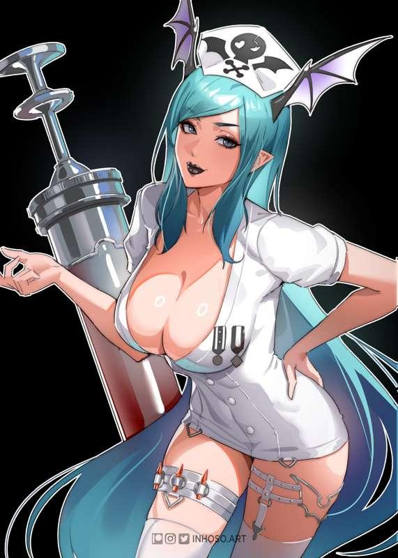 Nurse Morrigan from Darkstalkers!