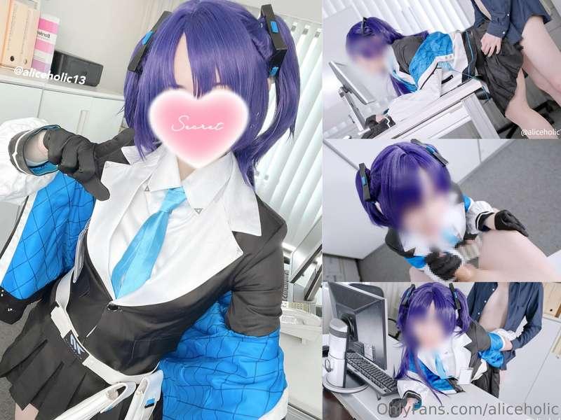 💙Hayase Yuka | Blue Archive Cosplay OfficeLove Hentai creamp..