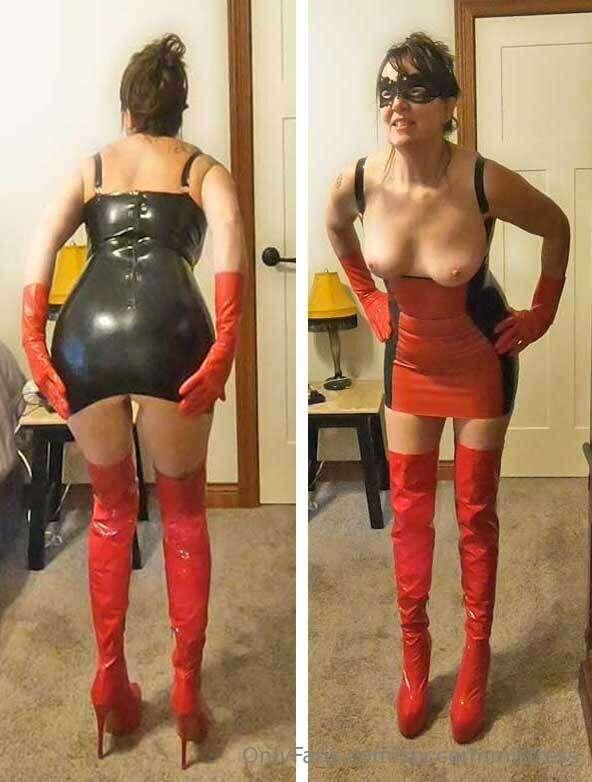 Thank you to Sissy Dickolas for these awesome boots, latex g..