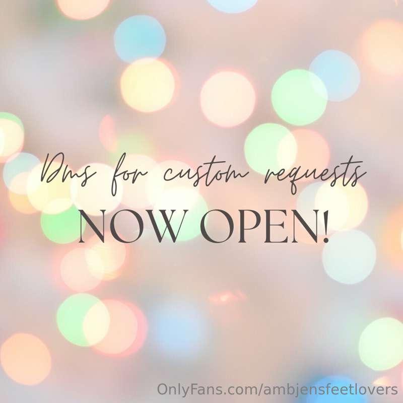 Dms are NOW OPEN for custom content requests for January. Cu..