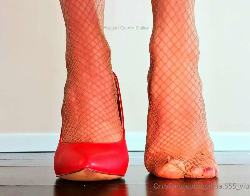 I am going to slip off my heels slowly so you can take care ..