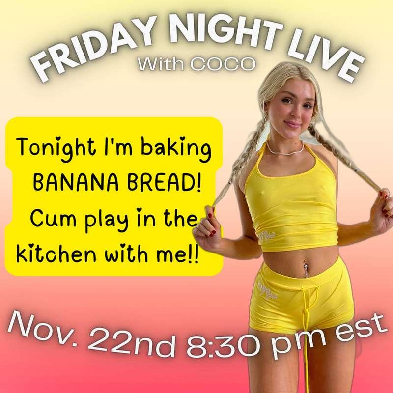 Going LIVE tonight at 8:30 pm est, are you cumming?? 